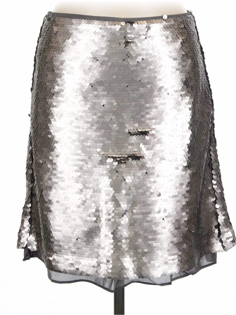J. Crew Silver Sequin Mini Skirt